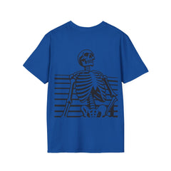 Funny Skeleton Exam Season T-Shirt - Unisex Softstyle Tee