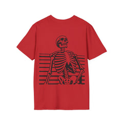 Funny Skeleton Exam Season T-Shirt - Unisex Softstyle Tee