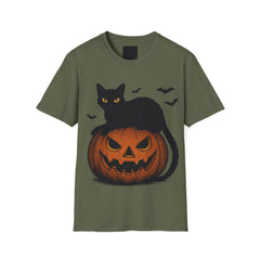 Halloween Cat T-Shirt, Spooky Shirt, Fall Fashion, Pumpkin Tee, Gift for Cat Lovers, Not Lucky Just Cursed T-Shirt