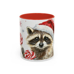 Santa Raccoon Coffee Mug - Festive Christmas Animal Lover Gift