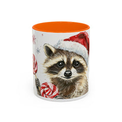 Santa Raccoon Coffee Mug - Festive Christmas Animal Lover Gift