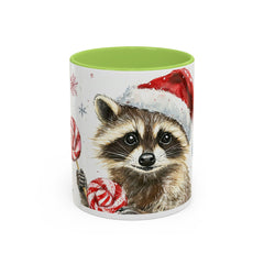 Santa Raccoon Coffee Mug - Festive Christmas Animal Lover Gift