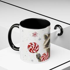 Santa Raccoon Coffee Mug - Festive Christmas Animal Lover Gift
