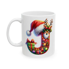 Christmas Letter J Mug