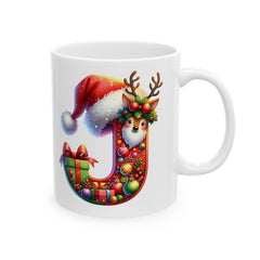 Christmas Letter J Mug