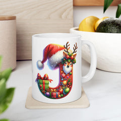 Christmas Letter J Mug