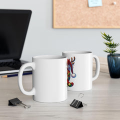 Holiday Reindeer Letter Q Mug | Christmas Ceramic Mug 11 oz