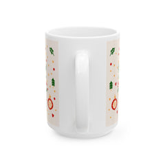 Christmas Best Friend Mug | Festive Holly, Ornaments & Holiday Poem 15 oz