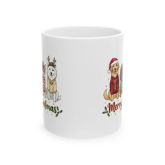 Merry Woofmas Dogs Mug | Christmas Dogs Ceramic Mug 11oz . Dog Mom