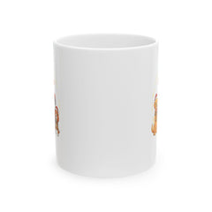 Merry Woofmas Squad Mug | Christmas Dog Illustration Ceramic Coffee Mug 11 oz. Dog mom