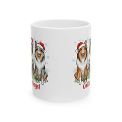 Happy Collie-Days! Collie Christmas Mug | Ceramic Coffee Cup 11 oz