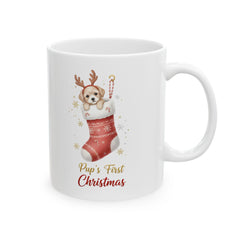 Pup's First Christmas Mug | Ceramic Coffee Cup 11oz