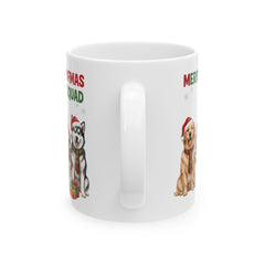 Merry Woofmas Squad Mug | Christmas Dogs Ceramic Coffee Cup 11 oz