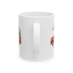 Fa-La-La-La-La Labrador Mug | Christmas Labradors in Red Truck 11 oz