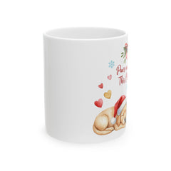 Paws and Kisses This Christmas Mug | Cute Sleeping Puppies Holiday Mug 11 oz