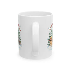 Walking in a Furry Wonderland Mug | Dog Pack Winter Scene 11 oz