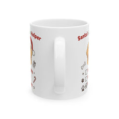 Santa's Little Helper Golden Retriever Mug | Christmas Dog Coffee Cup