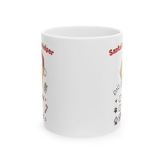 Santa's Little Helper Golden Retriever Mug | Christmas Dog Coffee Cup