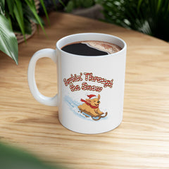 Cute Shiba Inu Surfing Mug | Dog Surf Cartoon Coffee Cup