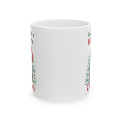 Husky in Santa Hat Christmas Mug | Holiday Dog Coffee Cup, Gift Dog Mug 11 oz