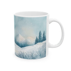 Polar Bear with Igloo Ceramic Mug | Winter Snow Scene 11 oz