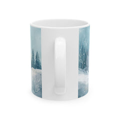 Polar Bear with Igloo Ceramic Mug | Winter Snow Scene 11 oz