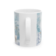 Snowy Christmas Tree with Polar Bears Mug | Ceramic Christmas Mug 11 oz