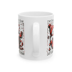 I'm Fine Just Hibernating Bear Mug | Winter Holiday Ceramic Coffee Cup 11 oz
