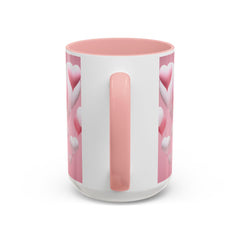 Valentine Mug , Cute Teddy Bear Valentine Mug, Pink Hot Air Balloon Coffee Mug, Romantic Gift for Her 11oz 15oz — 18
