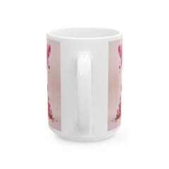 Valentine Gnome Mug, Cute Heart Balloon Coffee Mug, Romantic Love Mug, Gift for her - image 4