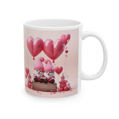 Valentine Gnome Mug, Cute Heart Balloon Coffee Mug, Romantic Love Mug, Gift for her - image 9
