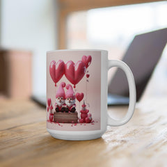 Valentine Gnome Mug, Cute Heart Balloon Coffee Mug, Romantic Love Mug, Gift for her - image 10