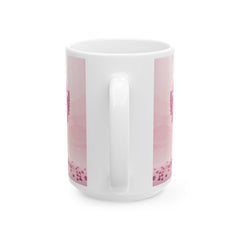 Pink Heart Tree mug, Valentine heart tree ceramic mug,Heart Tree Mug, Valentine Coffee Mug, Romantic Love Mug - image 4
