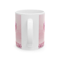 Pink Heart Tree mug, Valentine heart tree ceramic mug,Heart Tree Mug, Valentine Coffee Mug, Romantic Love Mug - image 5