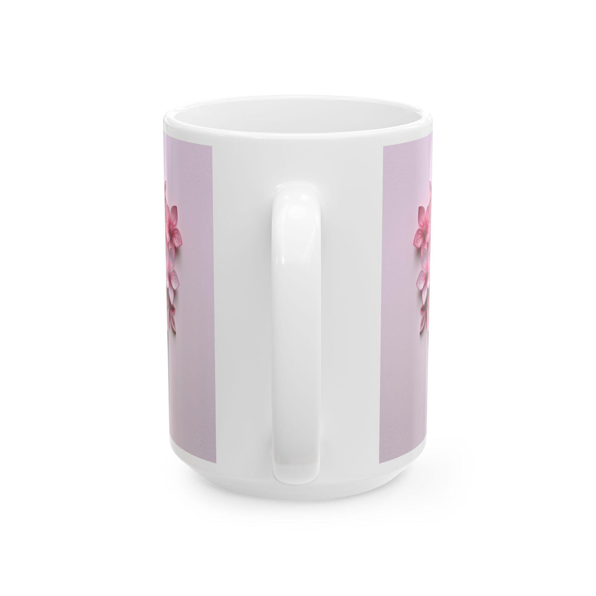 Pink Floral Heart Mug, Romantic Flower Coffee Mug, Valentine Love Mug , Gift for Her - image 4