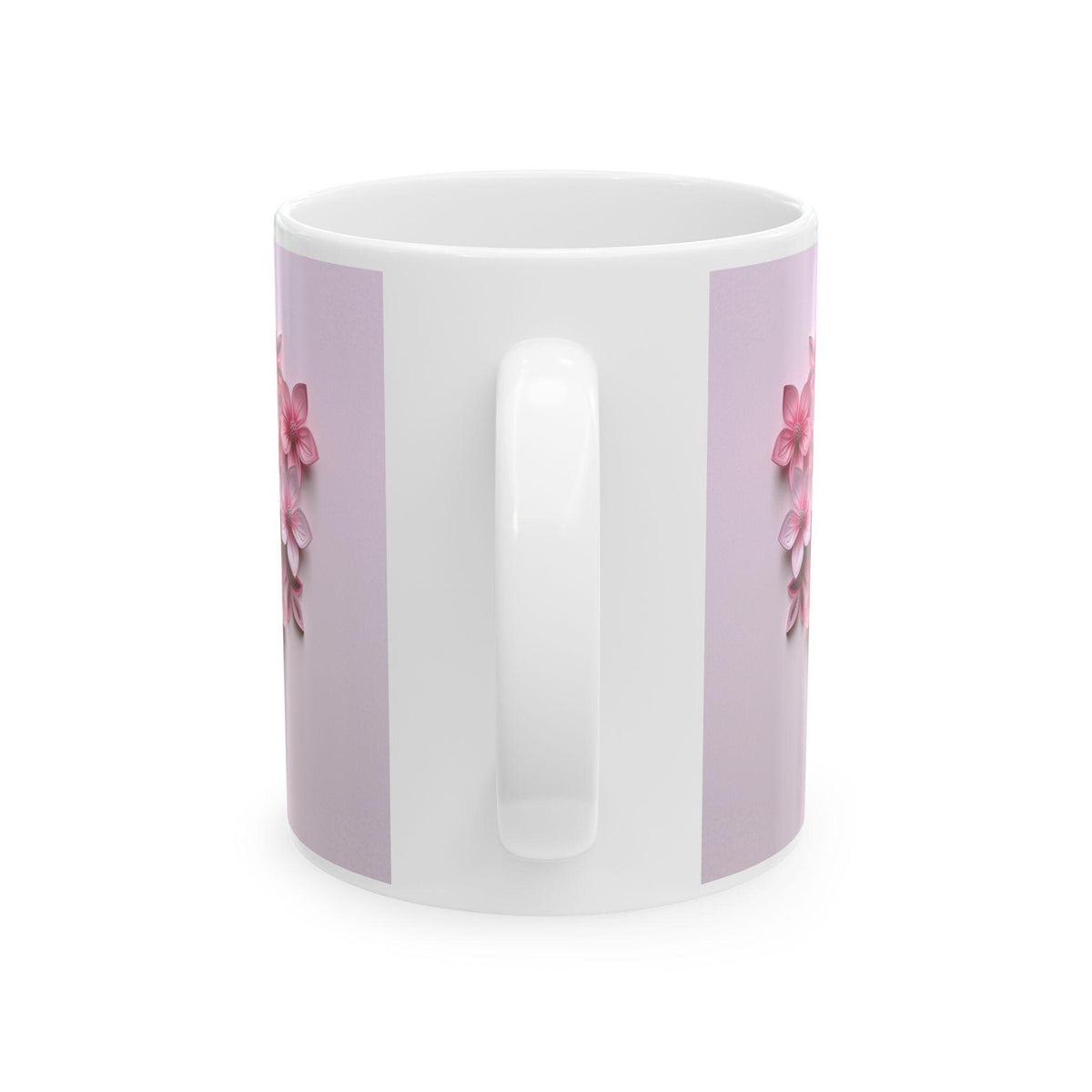 Pink Floral Heart Mug, Romantic Flower Coffee Mug, Valentine Love Mug , Gift for Her - image 5