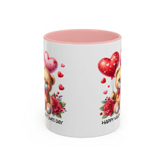 Teddy Bear with Heart Balloons Mug , Valentine's Day Accent Coffee Mug,Valentine Heart Mug, Romantic Coffee Cup, Anniversary Gift Mug - image 8