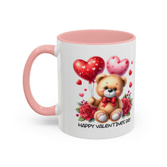 Teddy Bear with Heart Balloons Mug , Valentine's Day Accent Coffee Mug,Valentine Heart Mug, Romantic Coffee Cup, Anniversary Gift Mug - image 10