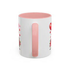 Teddy Bear with Heart Balloons Mug , Valentine's Day Accent Coffee Mug,Valentine Heart Mug, Romantic Coffee Cup, Anniversary Gift Mug - image 11