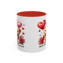 Teddy Bear with Heart Balloons Mug , Valentine's Day Accent Coffee Mug,Valentine Heart Mug, Romantic Coffee Cup, Anniversary Gift Mug - image 14