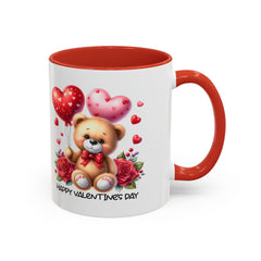 Teddy Bear with Heart Balloons Mug , Valentine's Day Accent Coffee Mug,Valentine Heart Mug, Romantic Coffee Cup, Anniversary Gift Mug - image 15