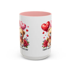 Teddy Bear with Heart Balloons Mug , Valentine's Day Accent Coffee Mug,Valentine Heart Mug, Romantic Coffee Cup, Anniversary Gift Mug - image 16