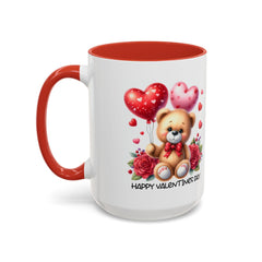 Teddy Bear with Heart Balloons Mug , Valentine's Day Accent Coffee Mug,Valentine Heart Mug, Romantic Coffee Cup, Anniversary Gift Mug - image 18
