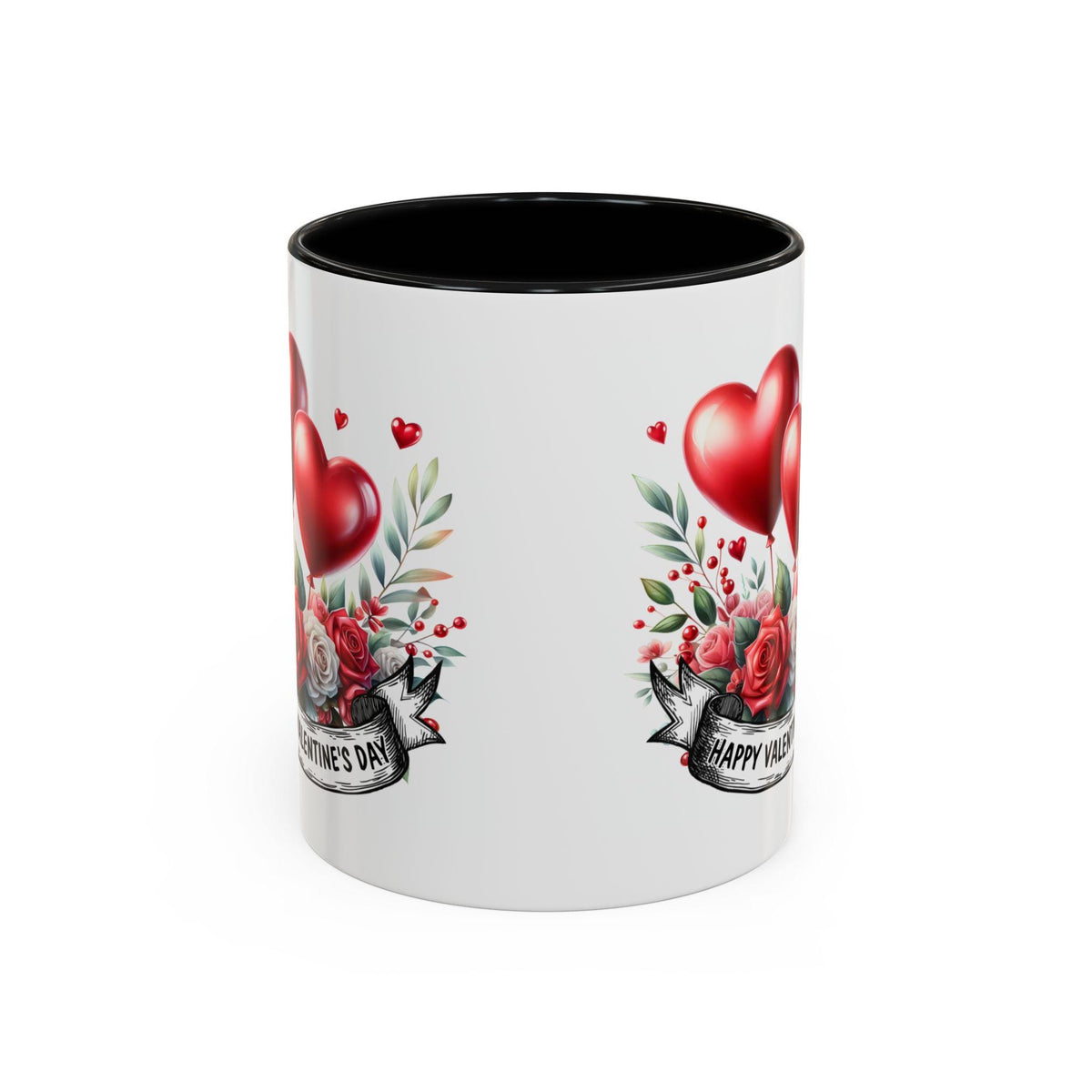 Valentine Mug,Happy Valentines Day heart bouquet Mug , Accent coffee mug.Valentine Heart Mug, Romantic Coffee Cup, Anniversary Gift Mug - image 2