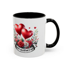 Valentine Mug,Happy Valentines Day heart bouquet Mug , Accent coffee mug.Valentine Heart Mug, Romantic Coffee Cup, Anniversary Gift Mug - image 3