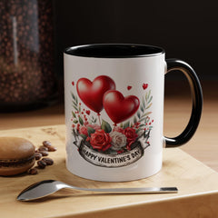 Valentine Mug,Happy Valentines Day heart bouquet Mug , Accent coffee mug.Valentine Heart Mug, Romantic Coffee Cup, Anniversary Gift Mug - image 6