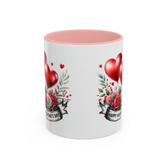 Valentine Mug,Happy Valentines Day heart bouquet Mug , Accent coffee mug.Valentine Heart Mug, Romantic Coffee Cup, Anniversary Gift Mug - image 10