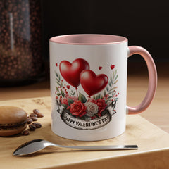 Valentine Mug,Happy Valentines Day heart bouquet Mug , Accent coffee mug.Valentine Heart Mug, Romantic Coffee Cup, Anniversary Gift Mug - image 14