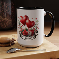 Valentine Mug,Happy Valentines Day heart bouquet Mug , Accent coffee mug.Valentine Heart Mug, Romantic Coffee Cup, Anniversary Gift Mug - image 19