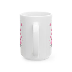 Pink Vintage Truck with Hearts Mug ,Valentine Coffee Cup,Valentine Heart Mug, Romantic Coffee Cup, Anniversary Gift Mug — 4